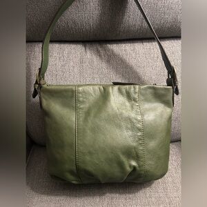 St. John’s Bay Vintage Green Leather Shoulder Bag